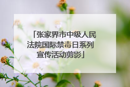 张家界市中级人民法院国际禁毒日系列宣传活动剪影
