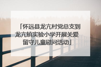 怀远县龙亢村党总支到龙亢镇实验小学开展关爱留守儿童慰问活动