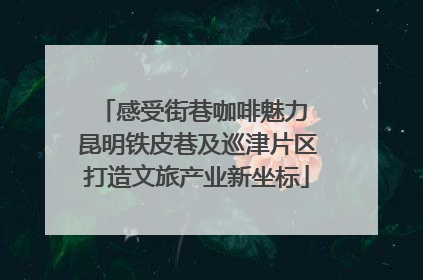 感受街巷咖啡魅力 昆明铁皮巷及巡津片区打造文旅产业新坐标