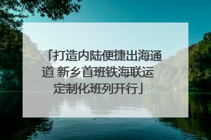 打造内陆便捷出海通道 新乡首班铁海联运定制化班列开行