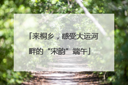 来桐乡，感受大运河畔的“宋韵”端午