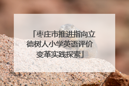 枣庄市推进指向立德树人小学英语评价变革实践探索