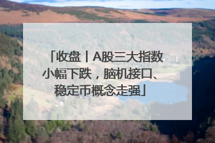 收盘丨A股三大指数小幅下跌，脑机接口、稳定币概念走强