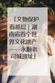 文物保护看基层｜湖南省首个世界文化遗产——永顺老司城遗址