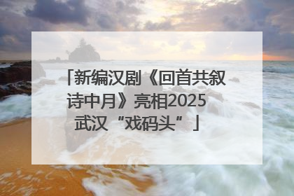 新编汉剧《回首共叙诗中月》亮相2025武汉“戏码头”