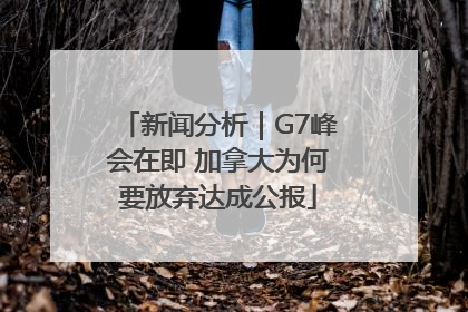 新闻分析｜G7峰会在即 加拿大为何要放弃达成公报