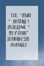 比“苏超”更草根！苏北县城“男子汉杯”足球赛已连办35届