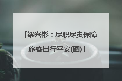 梁兴彬：尽职尽责保障旅客出行平安(图)