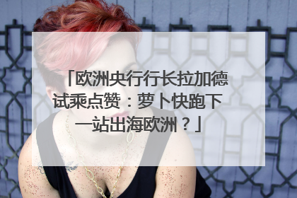 欧洲央行行长拉加德试乘点赞：萝卜快跑下一站出海欧洲？