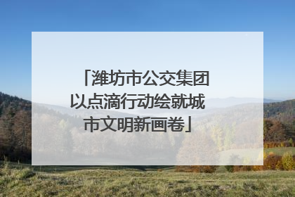 潍坊市公交集团以点滴行动绘就城市文明新画卷