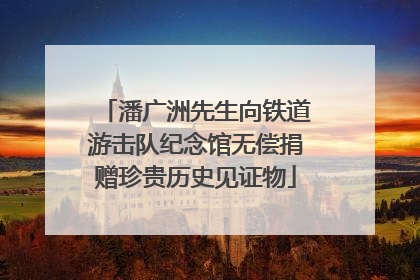 潘广洲先生向铁道游击队纪念馆无偿捐赠珍贵历史见证物