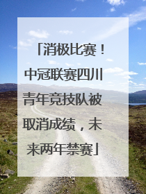 消极比赛！中冠联赛四川青年竞技队被取消成绩，未来两年禁赛