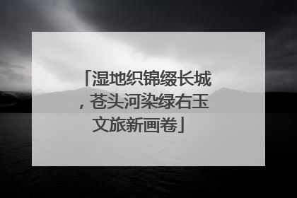 湿地织锦缀长城，苍头河染绿右玉文旅新画卷