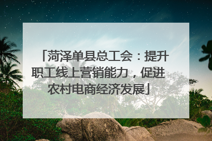 菏泽单县总工会：提升职工线上营销能力，促进农村电商经济发展