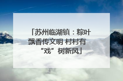 苏州临湖镇：粽叶飘香传文明 村村有“戏”树新风
