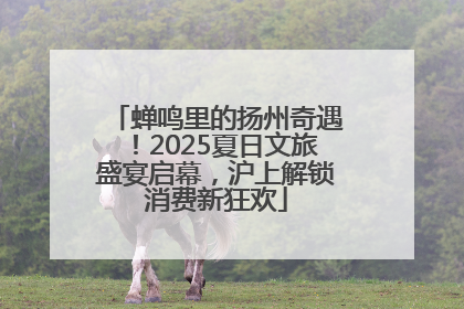 蝉鸣里的扬州奇遇！2025夏日文旅盛宴启幕，沪上解锁消费新狂欢