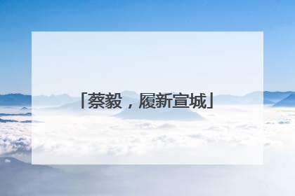 蔡毅，履新宣城