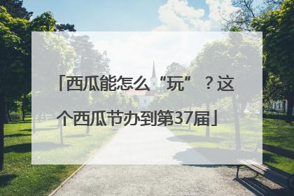 西瓜能怎么“玩”？这个西瓜节办到第37届