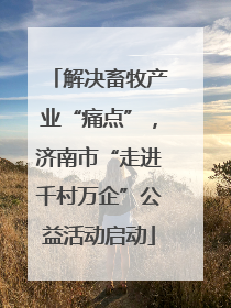 解决畜牧产业“痛点”，济南市“走进千村万企”公益活动启动