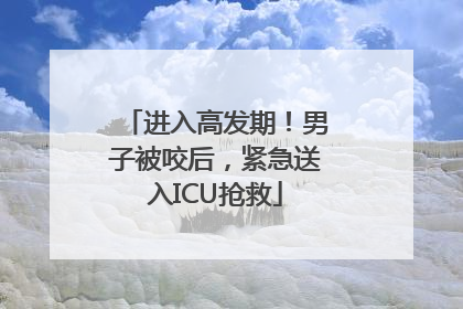 进入高发期！男子被咬后，紧急送入ICU抢救