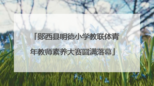 郧西县明德小学教联体青年教师素养大赛圆满落幕