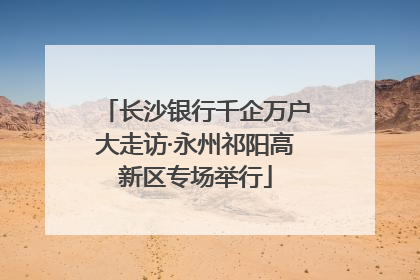 长沙银行千企万户大走访·永州祁阳高新区专场举行