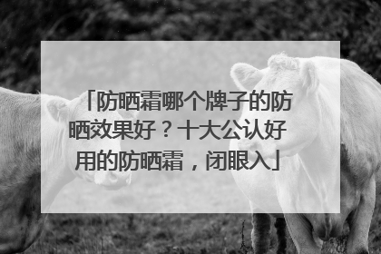 防晒霜哪个牌子的防晒效果好？十大公认好用的防晒霜，闭眼入