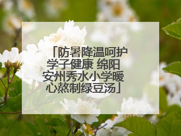 防暑降温呵护学子健康 绵阳安州秀水小学暖心熬制绿豆汤