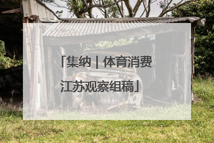 集纳｜体育消费江苏观察组稿