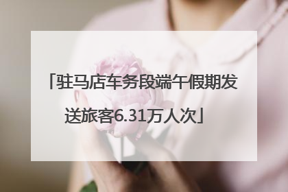 驻马店车务段端午假期发送旅客6.31万人次