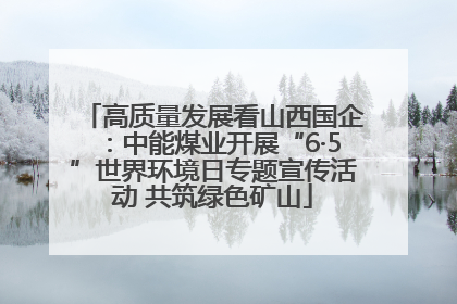 高质量发展看山西国企：中能煤业开展“6·5”世界环境日专题宣传活动 共筑绿色矿山