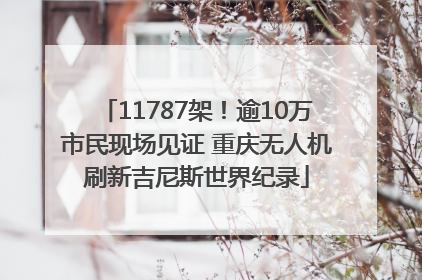 11787架！逾10万市民现场见证 重庆无人机刷新吉尼斯世界纪录