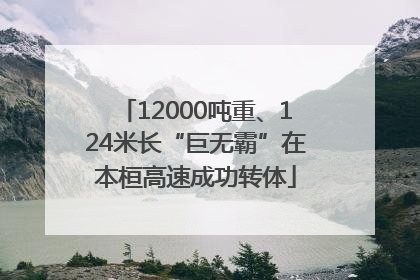 12000吨重、124米长“巨无霸”在本桓高速成功转体