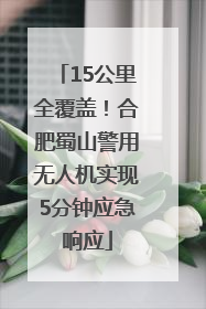 15公里全覆盖！合肥蜀山警用无人机实现5分钟应急响应