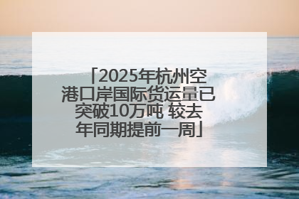 2025年杭州空港口岸国际货运量已突破10万吨 较去年同期提前一周