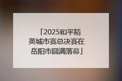 2025和平精英城市赛总决赛在岳阳市圆满落幕
