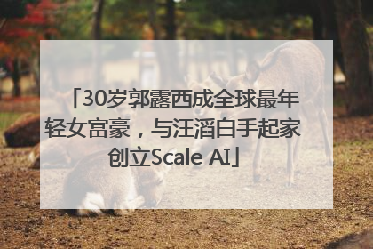 30岁郭露西成全球最年轻女富豪，与汪滔白手起家创立Scale AI