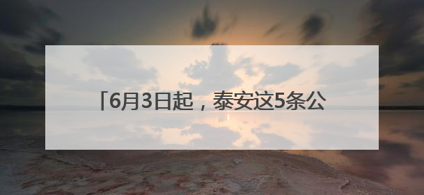 6月3日起，泰安这5条公交线路优化调整，别坐错！