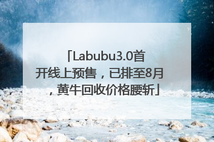 Labubu3.0首开线上预售，已排至8月，黄牛回收价格腰斩