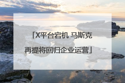 X平台宕机 马斯克再提将回归企业运营